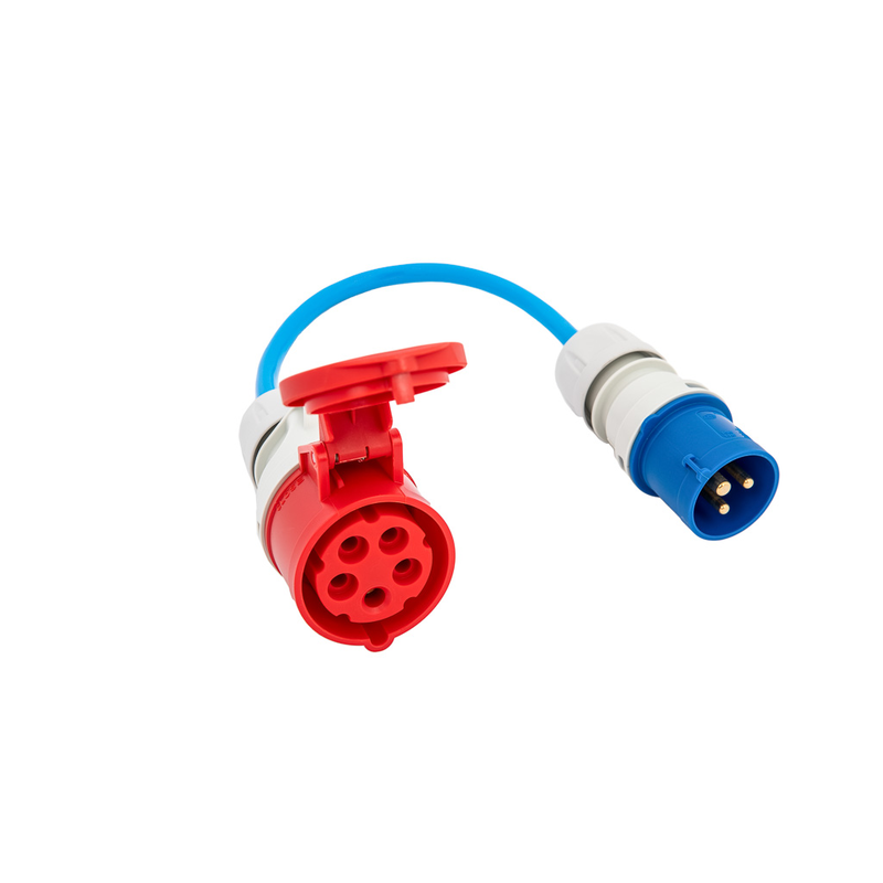 go-e 3-teiliges Adapterset 11 kW HOME+ auf CEE rot 32 A, CEE blau 16 A, Schutzkontaktstecker