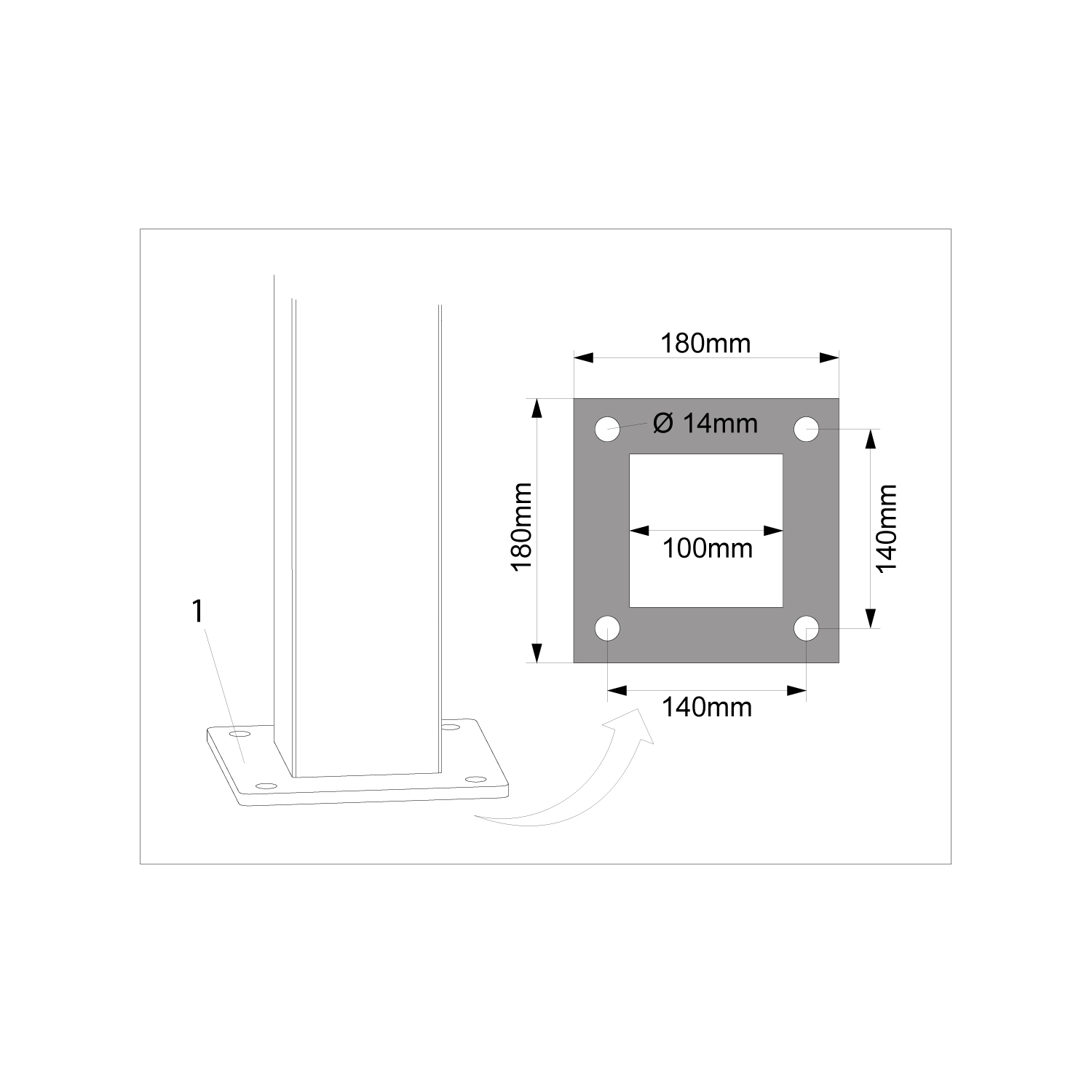 Heidelberg Wallbox Stele Duo - Geeignet für 2 Wallboxen (Item-No. 40.020.0414)